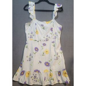 Forever 21 Linen Blend Summer Dress Women's Large